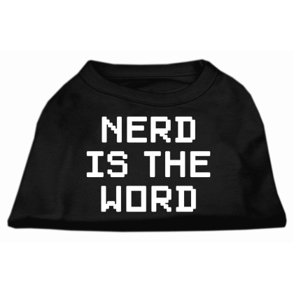 Nerd is the Word Screen Print Shirt Black L