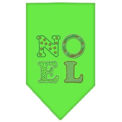 Noel Rhinestone Bandana Lime Green Large