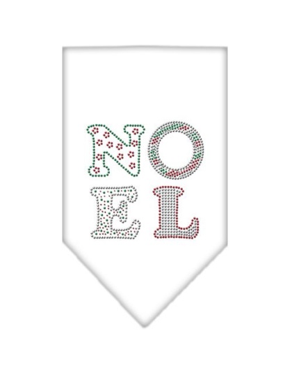 Noel Rhinestone Bandana White Large