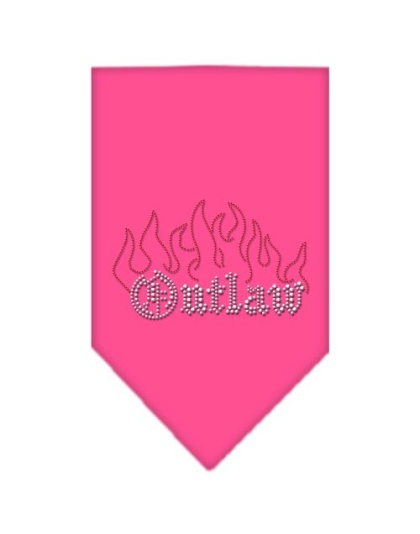 Outlaw Rhinestone Bandana Bright Pink Large