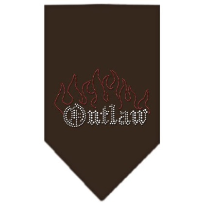 Outlaw Rhinestone Bandana Cocoa Large