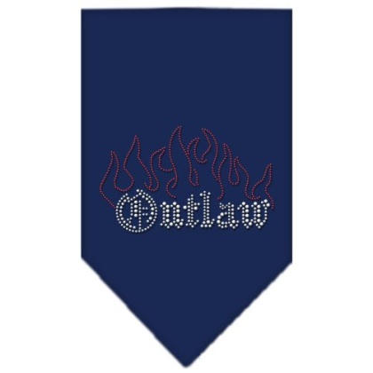 Outlaw Rhinestone Bandana Navy Blue large