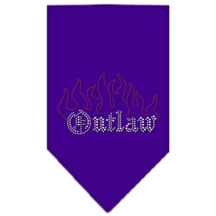 Outlaw Rhinestone Bandana Purple Large