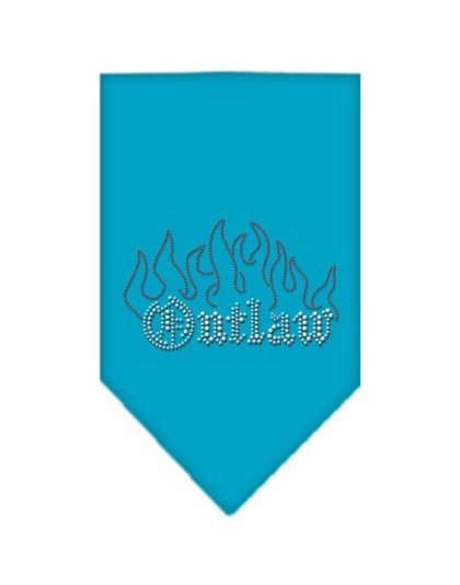 Outlaw Rhinestone Bandana Turquoise Large