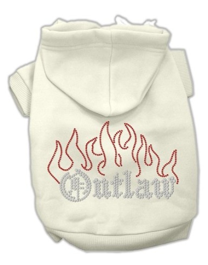 Outlaw Rhinestone Hoodies Cream L