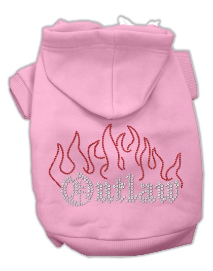 Outlaw Rhinestone Hoodies Pink L