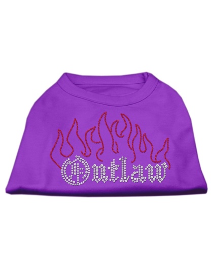 Outlaw Rhinestone Shirts Purple L