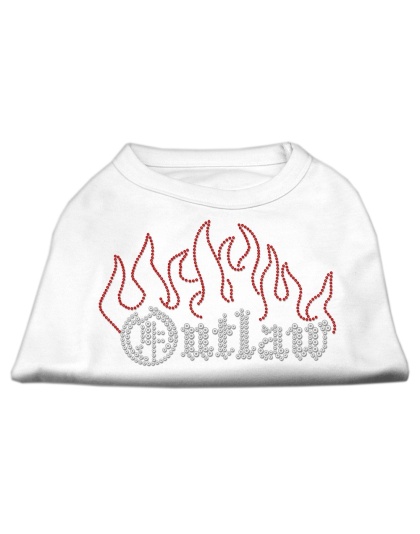 Outlaw Rhinestone Shirts White L