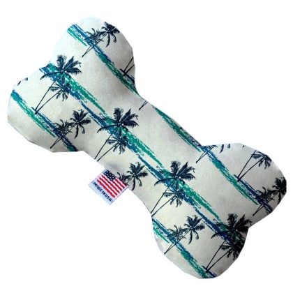 Palm Tree Paradise 10 inch Canvas Bone Dog Toy