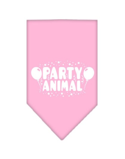 Party Animal Screen Print Bandana Light Pink Large