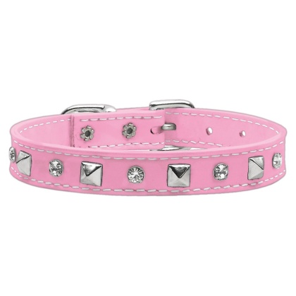 Patent Crystal and Pyramid Collars Pink 10