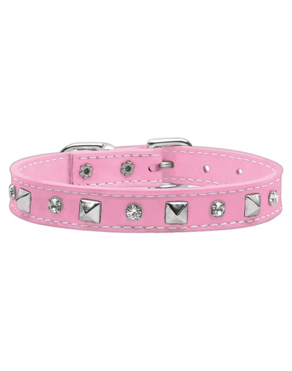 Patent Crystal and Pyramid Collars Pink 10