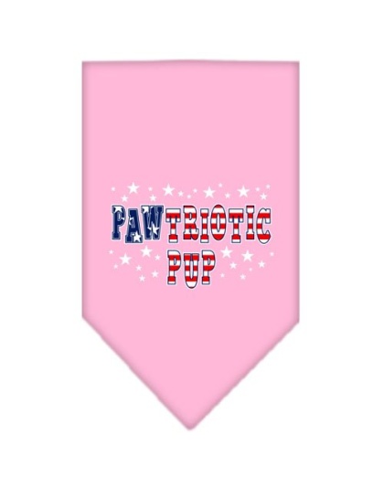 Pawtriotic Pup Screen Print Bandana Bright Pink Large