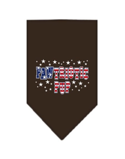 Pawtriotic Pup Screen Print Bandana Cocoa Small