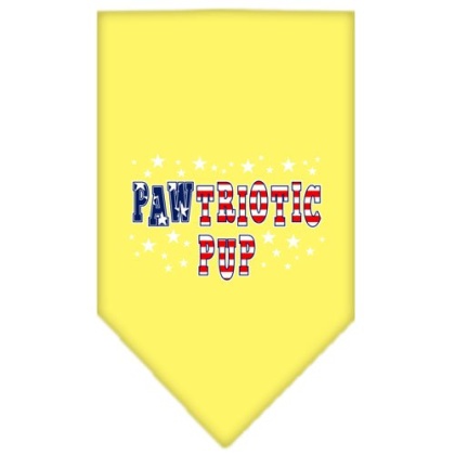 Pawtriotic Pup Screen Print Bandana Yellow Small