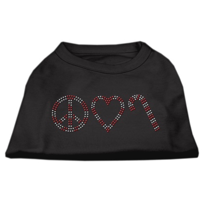 Peace, Love, and Candy Canes Shirts Black L