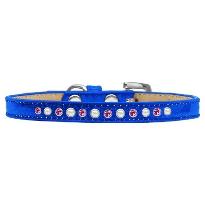 Pearl and Pink Crystal Size 10 Blue Puppy Ice Cream Collar