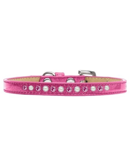Pearl and Pink Crystal Size 10 Pink Puppy Ice Cream Collar