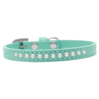 Pearl Size 10 Aqua Puppy Collar