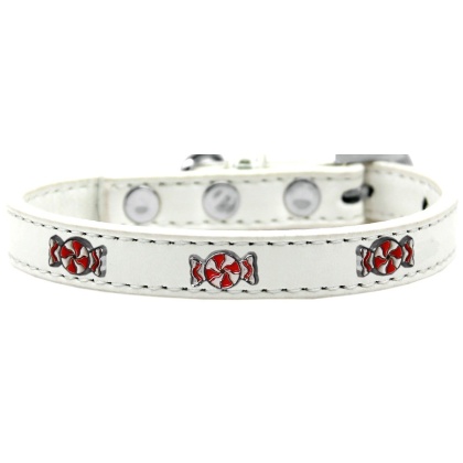 Peppermint Widget Dog Collar White Size 10