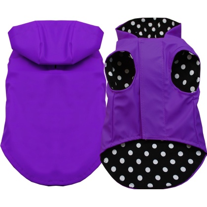 Pet Raincoat Purple Size Small