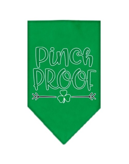 Pinch Proof Screen Print Bandana Emerald Green Large