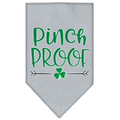 Pinch Proof Screen Print Bandana Grey Large