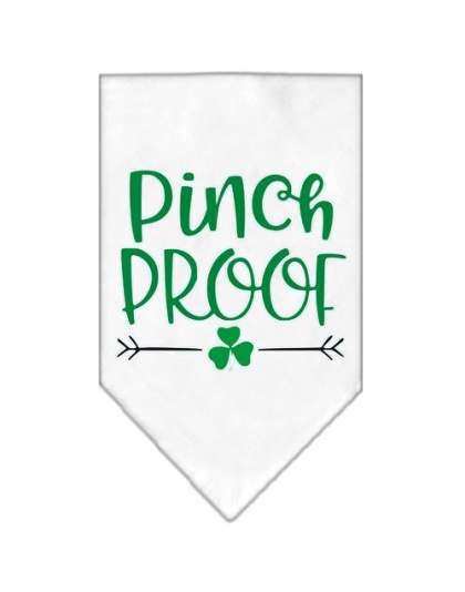 Pinch Proof Screen Print Bandana White Large