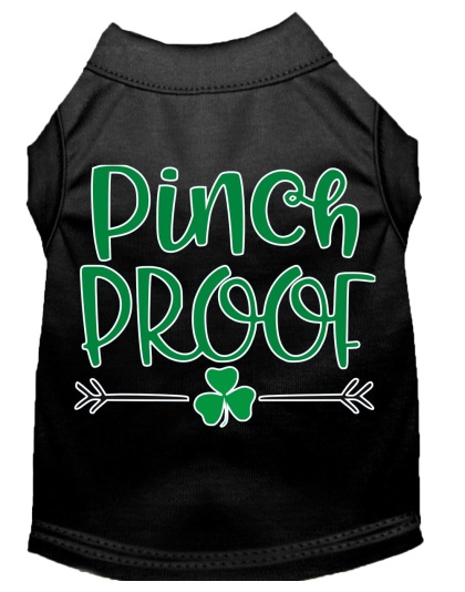 Pinch Proof Screen Print Dog Shirt Black Lg