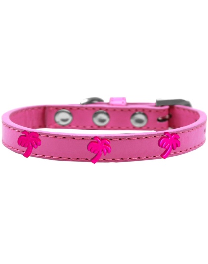 Pink Palm Tree Widget Dog Collar Bright Pink Size 10