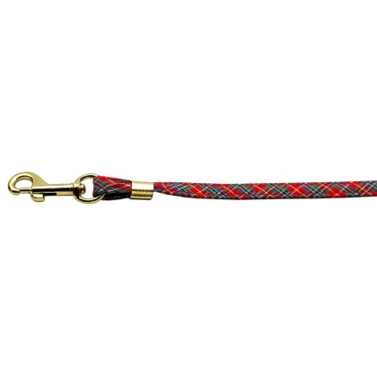 Plaid Leash Red No Stones