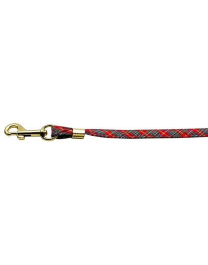 Plaid Leash Red No Stones