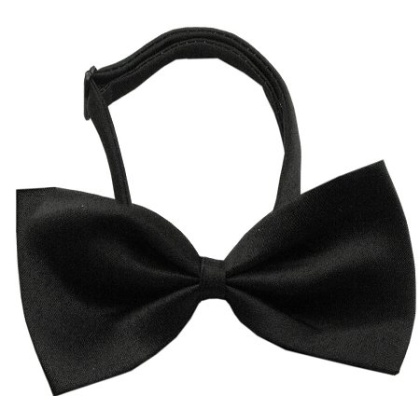 Plain Black Bow Tie