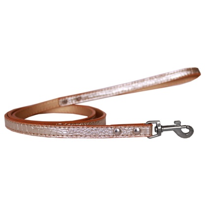 Plain Croc Leash Copper 1/2'' wide x 4' long