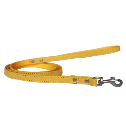 Plain Croc Leash Yellow 1/2'' wide x 4' long