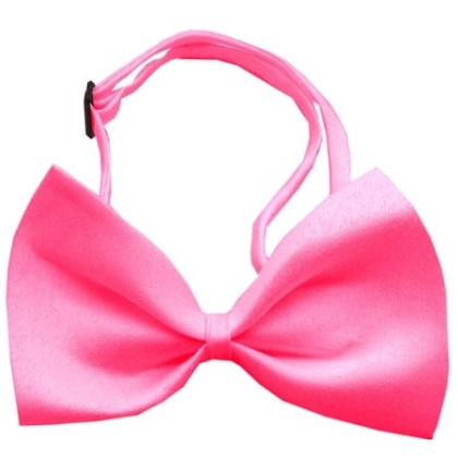 Plain Hot Pink Bow Tie