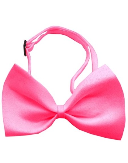 Plain Hot Pink Bow Tie