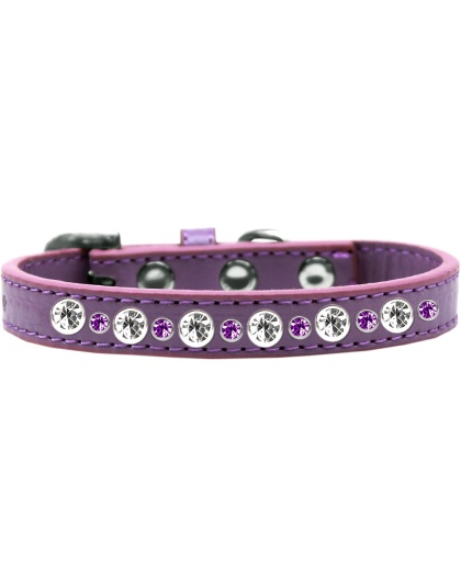 Posh Jeweled Dog Collar Lavender Size 10