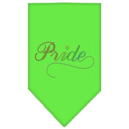 Pride Rhinestone Bandana Lime Green Large