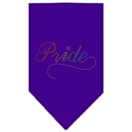 Pride Rhinestone Bandana Purple Large