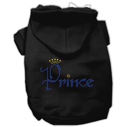 Prince Rhinestone Hoodies Black L