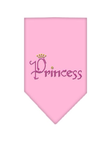 Princess Rhinestone Bandana Light Pink Large