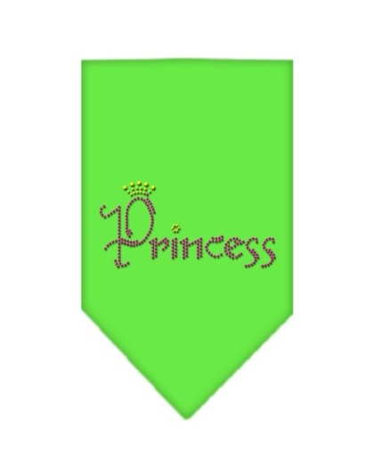 Princess Rhinestone Bandana Lime Green Large