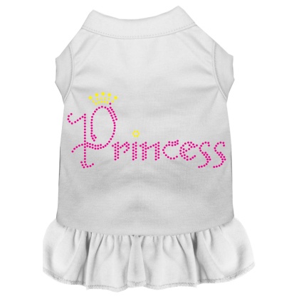 Princess Rhinestone Dress White 4X