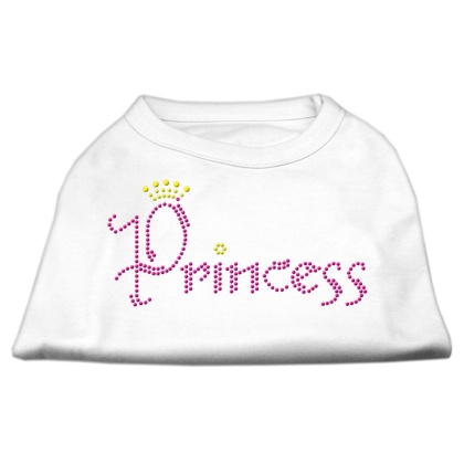 Princess Rhinestone Shirts White L