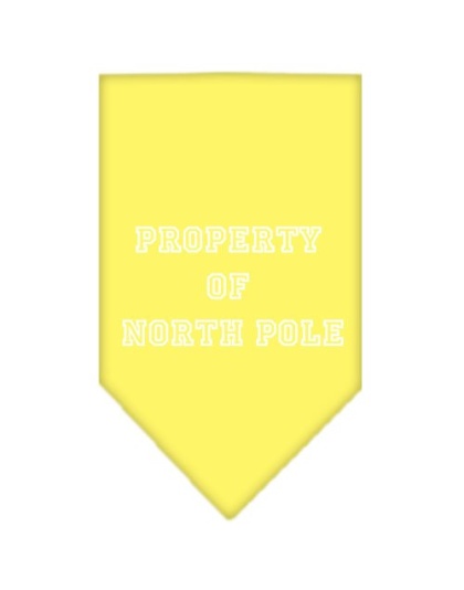 Property of North Pole Screen Print Bandana Yellow Large