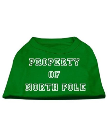 Property of North Pole Screen Print Shirts Emerald Green Lg