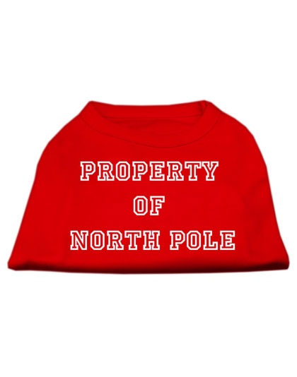 Property of North Pole Screen Print Shirts Red L