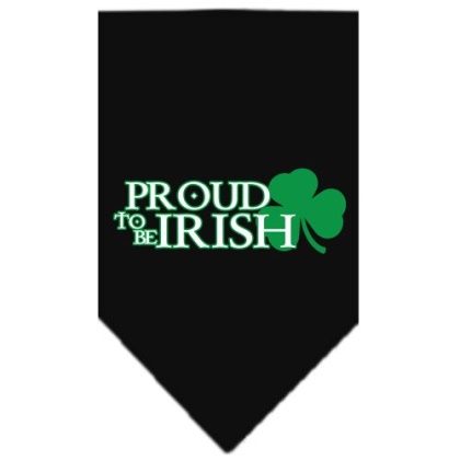 Proud to be Irish Screen Print Bandana Black Large