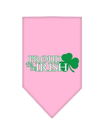 Proud to be Irish Screen Print Bandana Light Pink Large